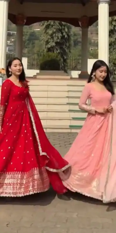 VLM 258 Cream Color Fox Georgette With Embroidery Work Anarkali Gown Wedding Party, Festive, Events Etc.4-6 Working Days@2149/- only | Gowns, Bollywood Gowns, Creative Gowns, Designer Gowns, Embroidered Gowns, Party Wear Gowns, Straight Suits