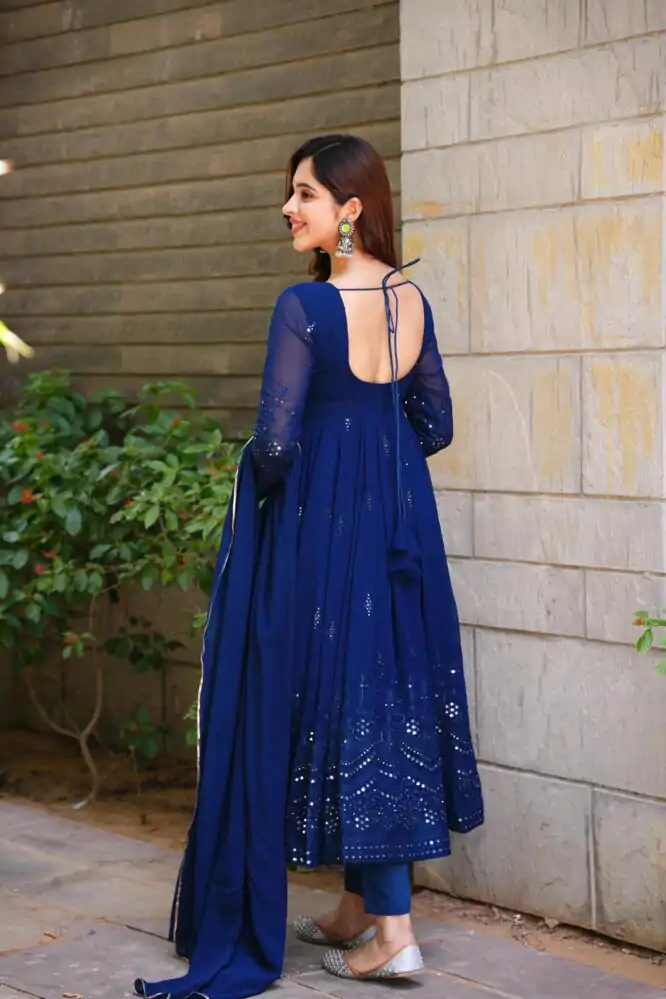 RTC 5551 Navy Blue Foix Georgette Thread With 9mm Sequence Salwar Suit Casual, Wedding, Party, Festive, Events Etc.4-6 Working Days@ 1999/-only | Casual Suits, Jump Suits, Salwar suit, Creative suits, Designer Suits, Palazzo Suits, Party Wear Suits, Patiala Suits, Straight Suits
