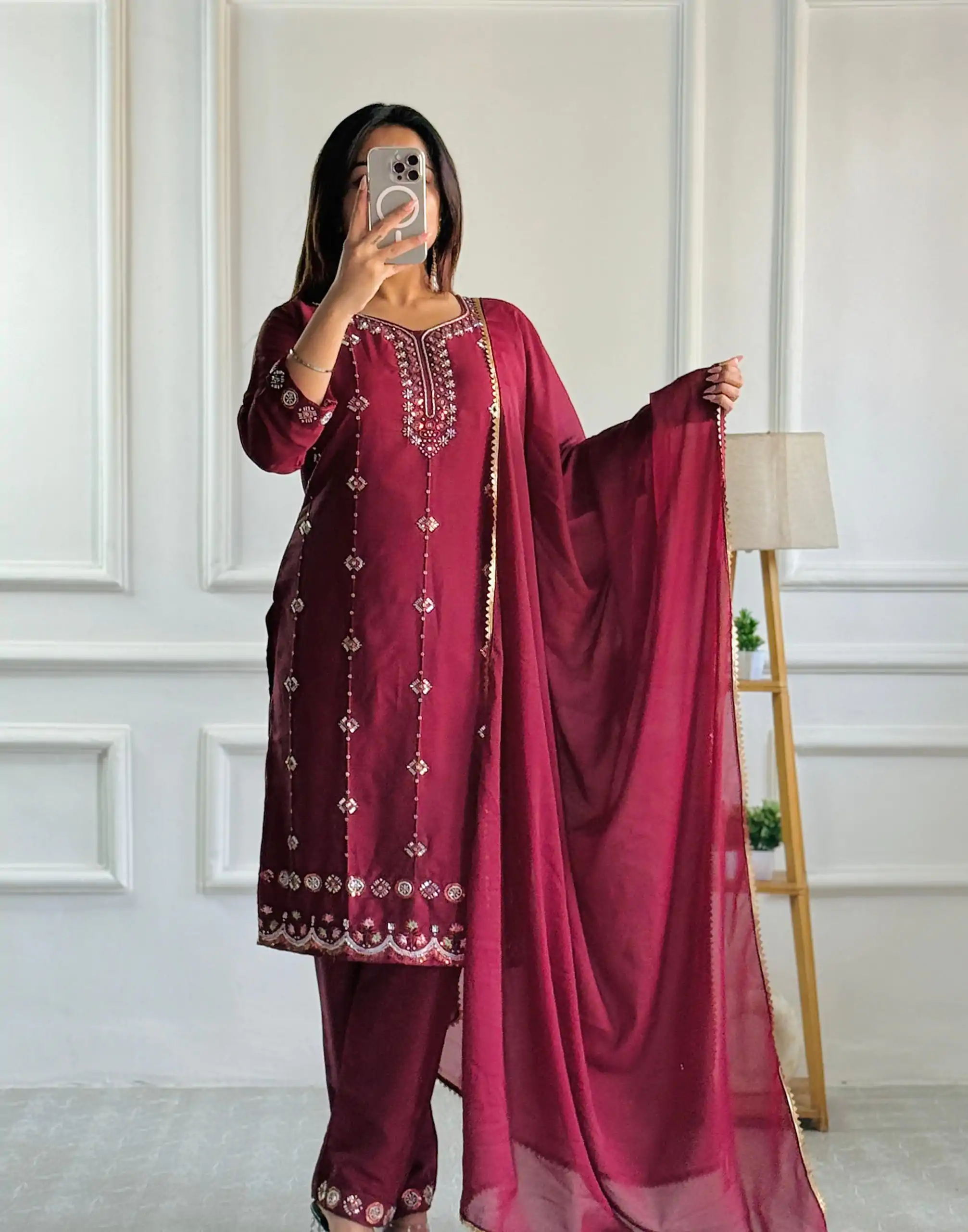 VLM 257 Red Color Glowing Red Color Star Georgette With Embroidery Moti Work Salwar Suit , Wedding, Party, Festive, Events Etc.4-6 Working Days@ 2099/-only | Casual Suits, Jump Suits, Salwar suit, Creative suits, Designer Suits, Palazzo Suits, Party Wear Suits, Patiala Suits, Straight Suits