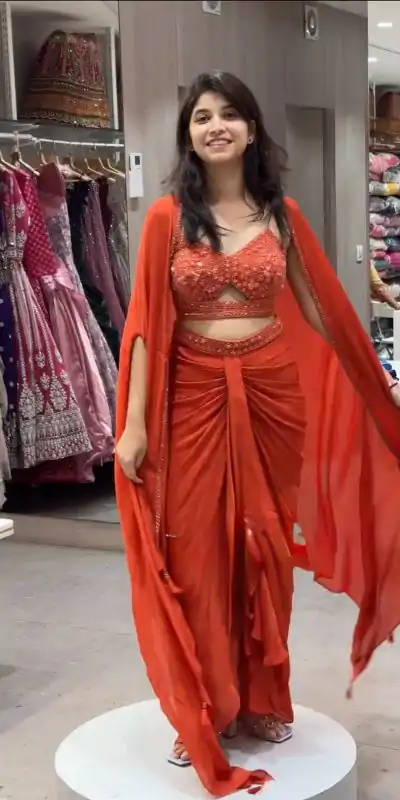 RTC 5842 Orange Color Satin Silk Thread With Sequence Dhoti Suit Casual, Wedding, Party, Festive, Events Etc.4-6 Working Days@ 2049/-only | Casual Suits, Jump Suits, Salwar suit, Creative suits, Designer Suits, Palazzo Suits, Party Wear Suits, Patiala Suits, Straight Suits