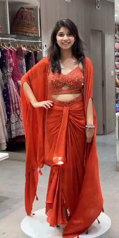 RTC 5842 Orange Color Satin Silk Thread With Sequence Dhoti Suit Casual, Wedding, Party, Festive, Events Etc.4-6 Working Days@ 2049/-only | Casual Suits, Jump Suits, Salwar suit, Creative suits, Designer Suits, Palazzo Suits, Party Wear Suits, Patiala Suits, Straight Suits