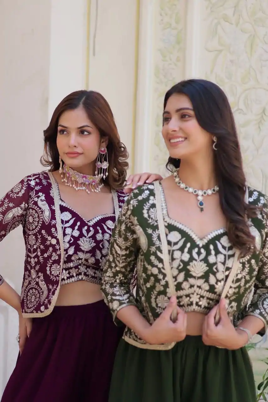 Ram 069 Wine Color Fox Georgette Embroidery Lace Work Anarkali Gown Wedding Party, Festive, Events Etc.4-6 Working Days@2049/- only | Gowns, Bollywood Gowns, Creative Gowns, Designer Gowns, Embroidered Gowns, Party Wear Gowns, Straight Suits