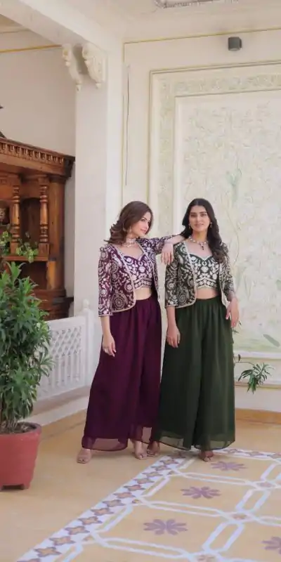 Ram 069 Wine Color Fox Georgette Embroidery Lace Work Anarkali Gown Wedding Party, Festive, Events Etc.4-6 Working Days@2049/- only | Gowns, Bollywood Gowns, Creative Gowns, Designer Gowns, Embroidered Gowns, Party Wear Gowns, Straight Suits