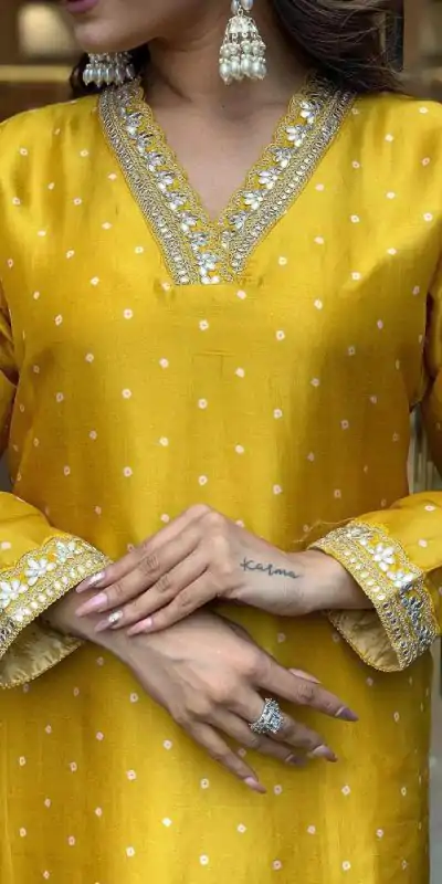 MF 746 Yellow Color Chinon Silk Wide Digital Print Coding Work Lace Salwar Suit Casual, Wedding, Party, Festive, Events Etc.4-6 Working Days@ 1699/-only | Casual Suits, Jump Suits, Salwar suit, Creative suits, Designer Suits, Palazzo Suits, Party Wear Suits, Patiala Suits, Straight Suits