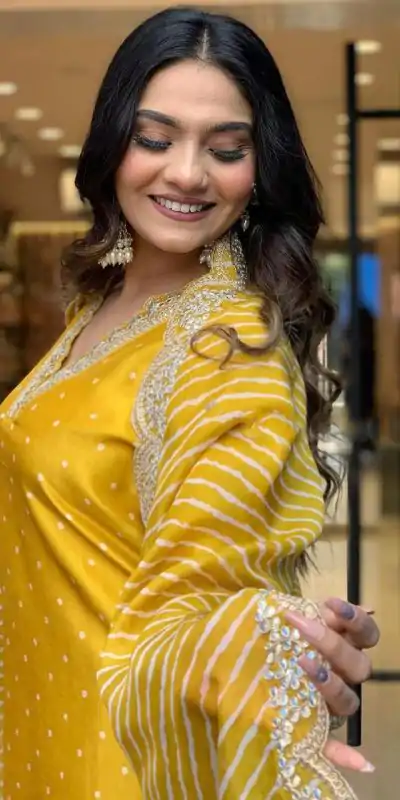 MF 746 Yellow Color Chinon Silk Wide Digital Print Coding Work Lace Salwar Suit Casual, Wedding, Party, Festive, Events Etc.4-6 Working Days@ 1699/-only | Casual Suits, Jump Suits, Salwar suit, Creative suits, Designer Suits, Palazzo Suits, Party Wear Suits, Patiala Suits, Straight Suits