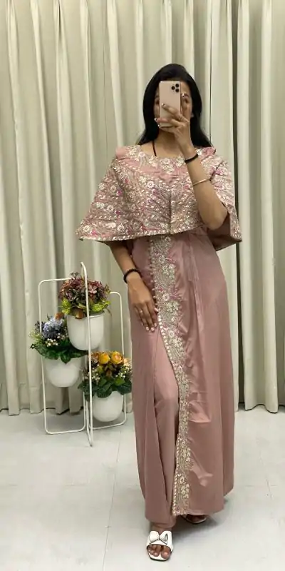 BE 327 Light Pink Color Crepe Silk Sequence Embroidery Foil Paper Work Salwar Suit Casual, Wedding, Party, Festive, Events Etc.4-6 Working Days@ 1899/-only | Casual Suits, Jump Suits, Salwar suit, Creative suits, Designer Suits, Palazzo Suits, Party Wear Suits, Patiala Suits, Straight Suits