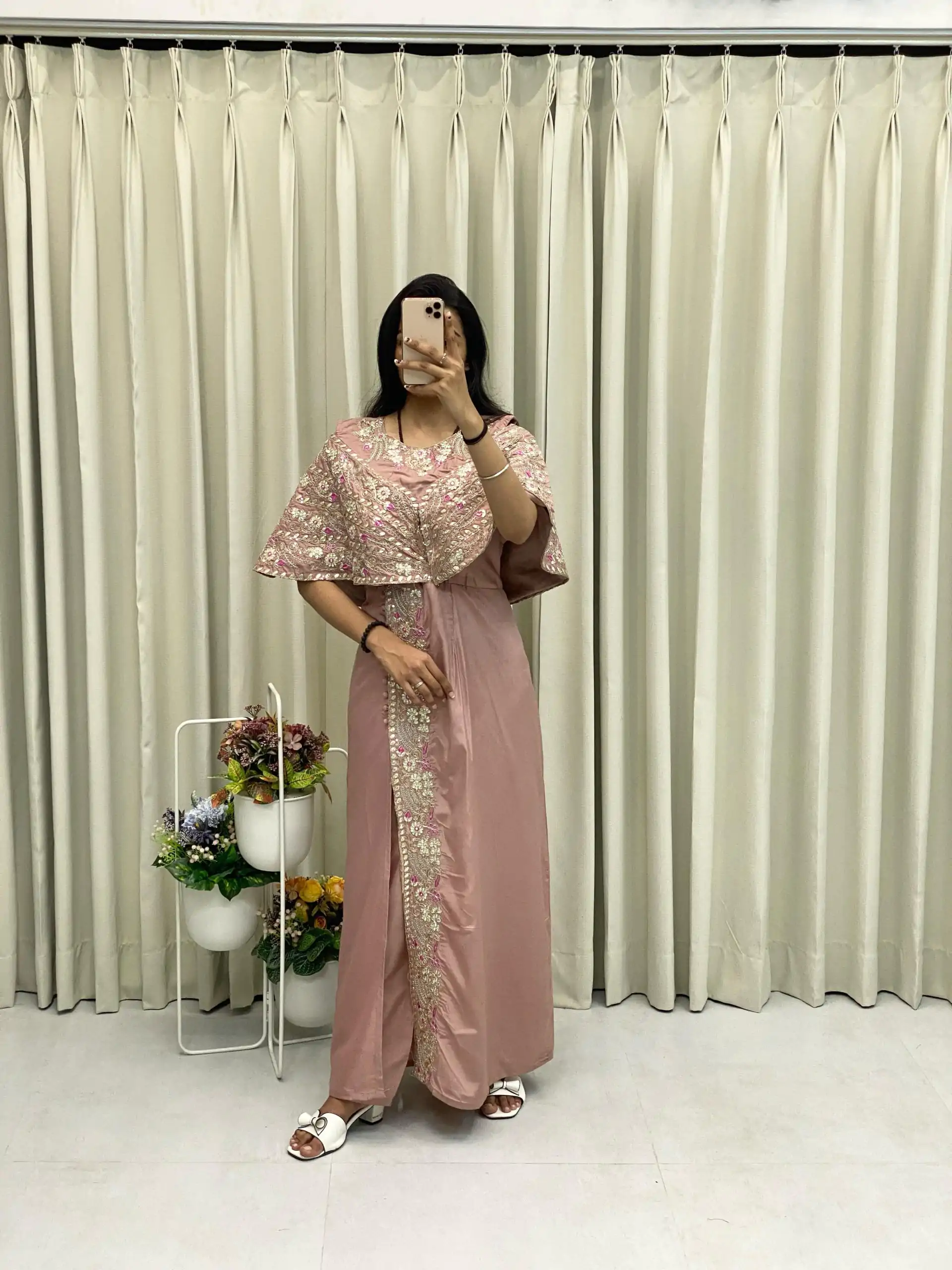 BE 327 Light Pink Color Crepe Silk Sequence Embroidery Foil Paper Work Salwar Suit Casual, Wedding, Party, Festive, Events Etc.4-6 Working Days@ 1899/-only | Casual Suits, Jump Suits, Salwar suit, Creative suits, Designer Suits, Palazzo Suits, Party Wear Suits, Patiala Suits, Straight Suits