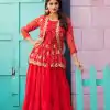 Ram 091 Red Color Bandhej Embroidery Thared Work Lehenga Crop Top & Jacket Wedding, Party, Festive, Events Etc. Delivery 4-6 Working Days Rs 2149 | Lehenga, Bollywood Lehenga, Creative Lehenga, Designer Lehenga, Embroidered Lehenga, Party Wear Lehenga