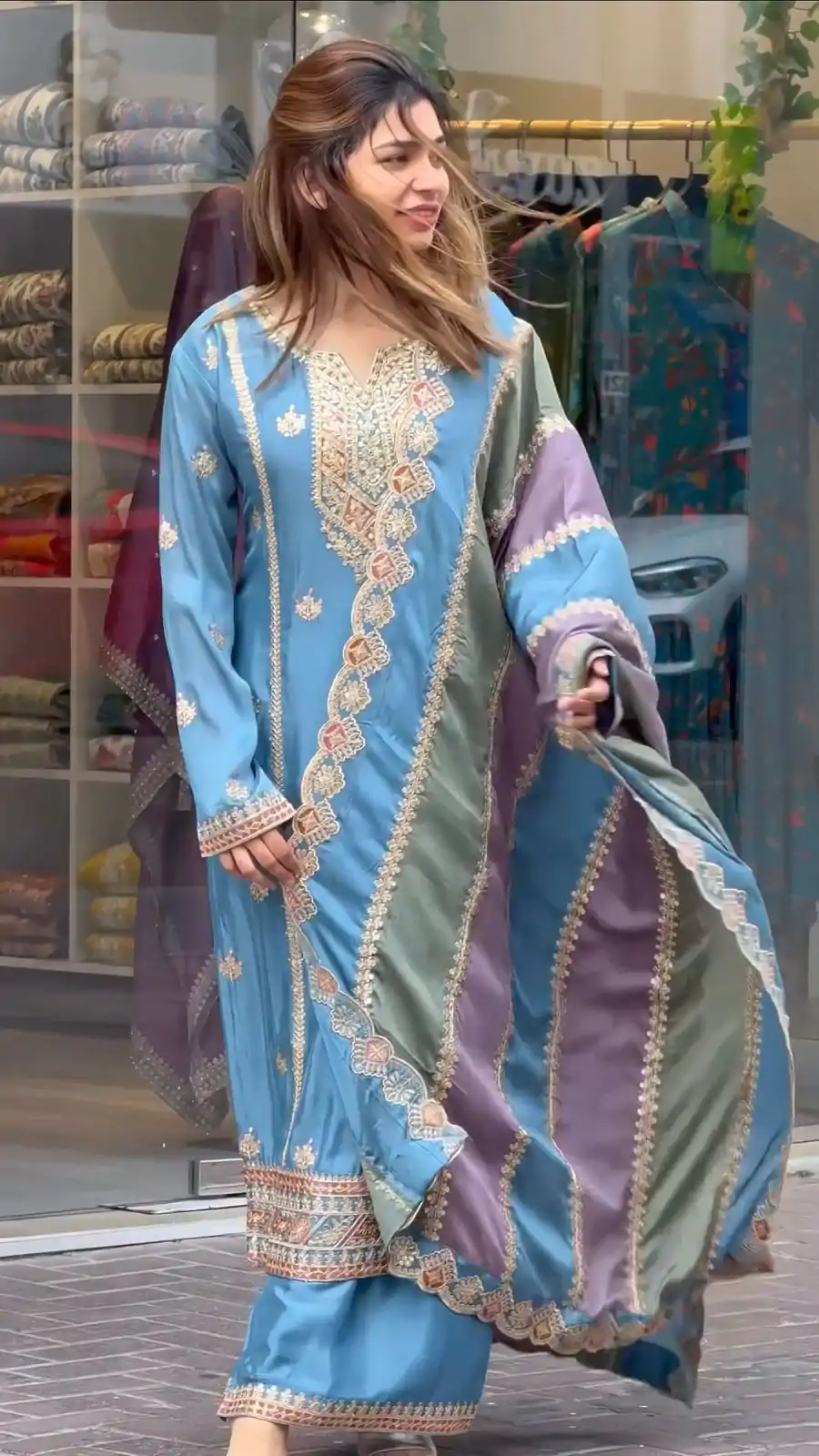 AD 145 Sky Blue Color Faux Georgette With Embroidery Sequence Work Salwar Suit Casual, Wedding, Party, Festive, Events Etc.4-6 Working Days@ 2099/-only | Casual Suits, Jump Suits, Salwar suit, Creative suits, Designer Suits, Palazzo Suits, Party Wear Suits, Patiala Suits, Straight Suits
