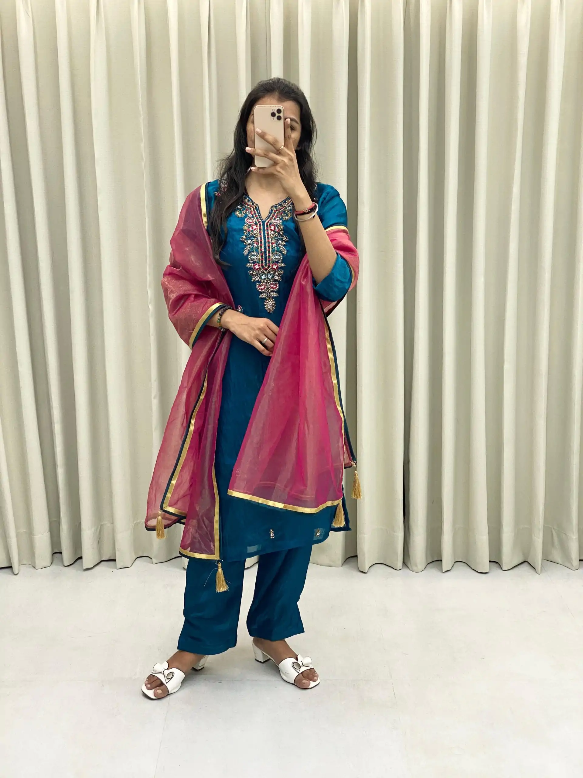  BE 301 Peacock Blue Color Fendi Silk Hand Work Salwar Suit Casual, Wedding, Party, Festive, Events Etc.4-6 Working Days@ 1799/-only | Casual Suits, Jump Suits, Salwar suit, Creative suits, Designer Suits, Palazzo Suits, Party Wear Suits, Patiala Suits, Straight Suits