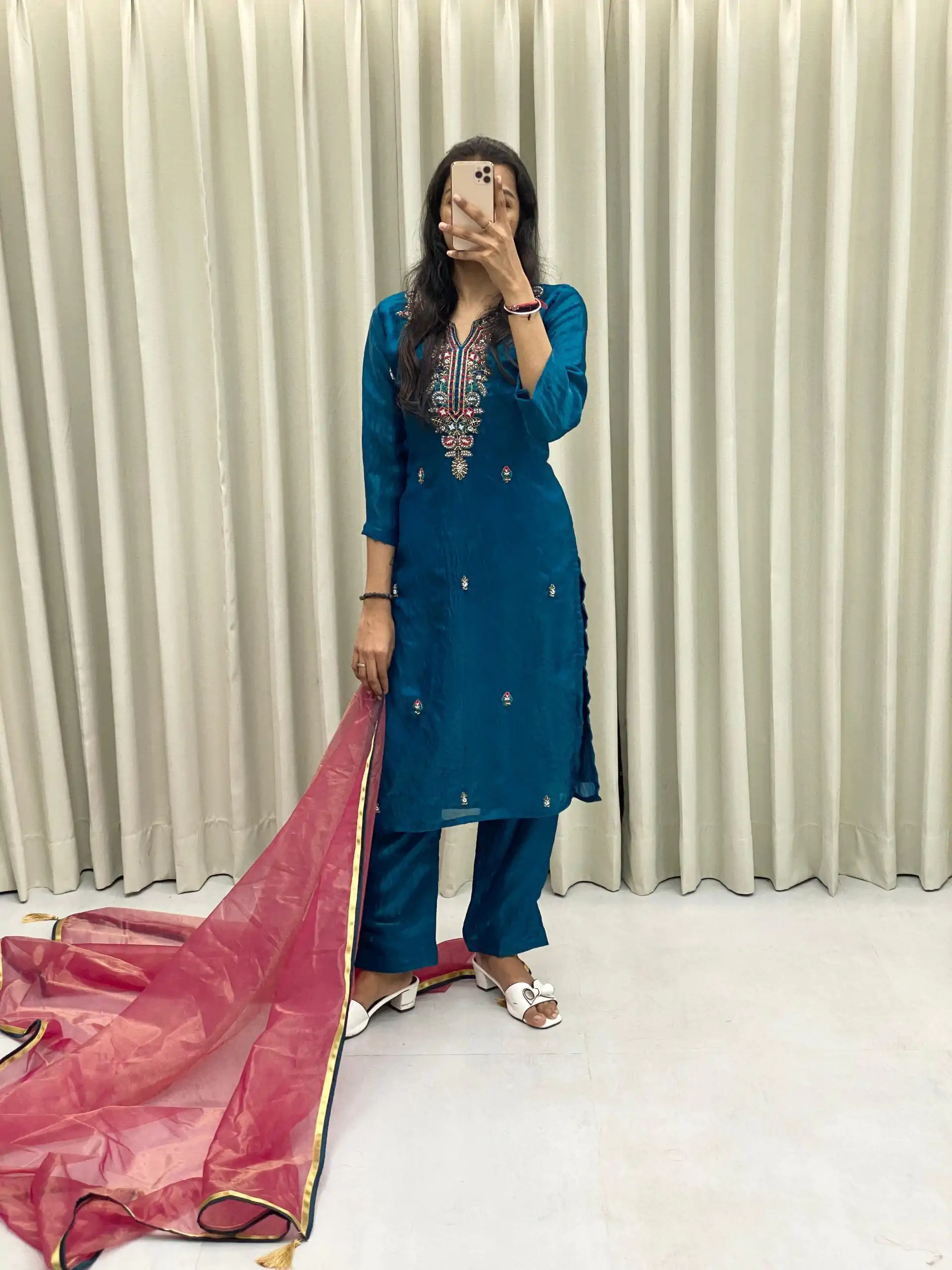  BE 301 Peacock Blue Color Fendi Silk Hand Work Salwar Suit Casual, Wedding, Party, Festive, Events Etc.4-6 Working Days@ 1799/-only | Casual Suits, Jump Suits, Salwar suit, Creative suits, Designer Suits, Palazzo Suits, Party Wear Suits, Patiala Suits, Straight Suits