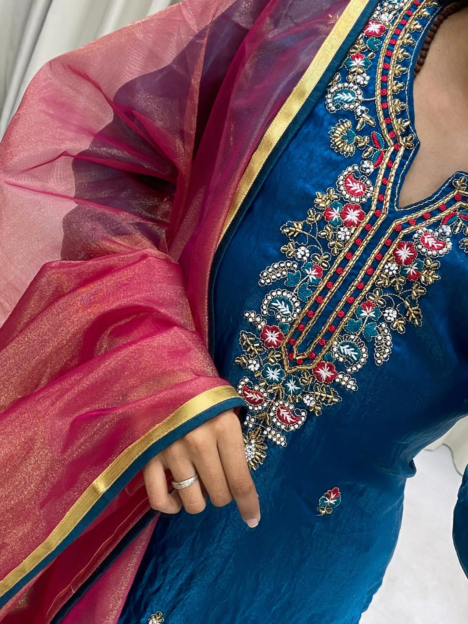  BE 301 Peacock Blue Color Fendi Silk Hand Work Salwar Suit Casual, Wedding, Party, Festive, Events Etc.4-6 Working Days@ 1799/-only | Casual Suits, Jump Suits, Salwar suit, Creative suits, Designer Suits, Palazzo Suits, Party Wear Suits, Patiala Suits, Straight Suits