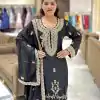 NSR 840 Black Color Faux Georgette With Embroidery Sequence Work Salwar Suit Casual, Wedding, Party, Festive, Events Etc.4-6 Working Days@ 1999/-only | Casual Suits, Jump Suits, Salwar suit, Creative suits, Designer Suits, Palazzo Suits, Party Wear Suits, Patiala Suits, Straight Suits