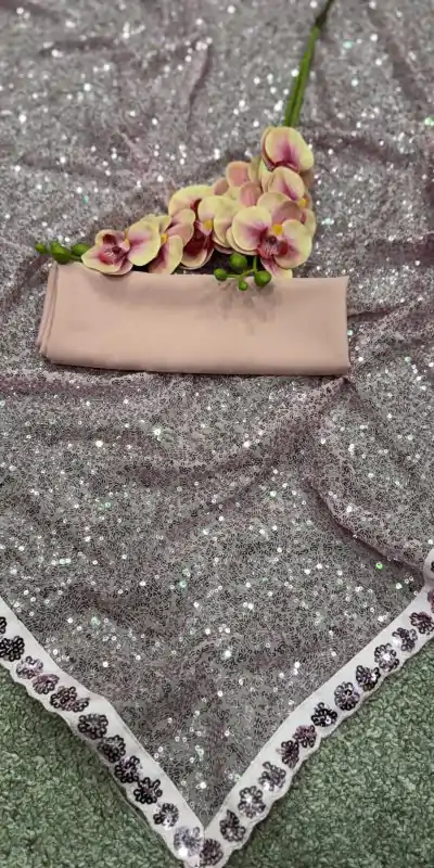 DF 3449 Grey ColorΒ Faux Georgette With 5mm 3mm Khichdi Sequence Embroidery Saree, Wedding, Festive, Events. Expected DeliveryΒ 4-6 Working Days @1899/ | Designer Sarees, Embroidered Sarees, Sarees, Bollywood Sarees, Creative Sarees, Ethnic Saree, Modern Digital sarees, Party Wear Sarees