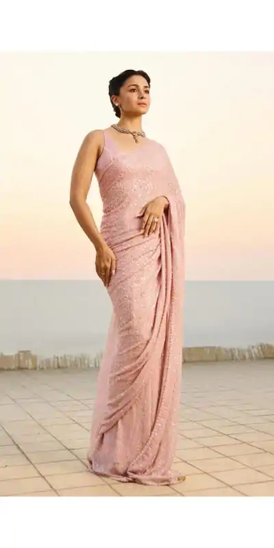 DF 3449 Light Pink Color Faux Georgette With 5mm 3mm Khichdi Sequence Embroidery Saree, Wedding, Festive, Events. Expected Delivery  4-6 Working Days @1899/ | Designer Sarees, Embroidered Sarees, Sarees, Bollywood Sarees, Creative Sarees, Ethnic Saree, Modern Digital sarees, Party Wear Sarees