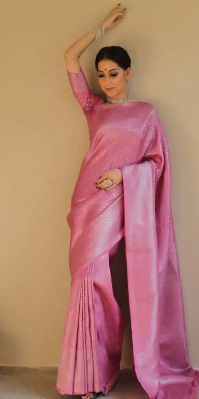 KP 6018 Light pink Color Soft Lichi Silk Jacquard Work On All Over Saree Casual, Wedding, Festive, Events . Expected Delivery  4-6 Working Days @1349/- only                                                                                                                                             | Designer Sarees, Embroidered Sarees, Sarees, Bollywood Sarees, Creative Sarees, Ethnic Saree, Modern Digital sarees, Party Wear Sarees