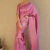 Pretty Light pink Color Soft Lichi Silk Jacquard Work On All Over Saree
