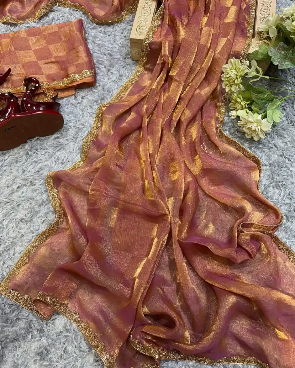 KF Arrival Peach Color Fendi Chiffon Pattern Hand Work Lace Saree Casual, Wedding, Festive, Events . Expected Delivery  4-6 Working Days @1999/- only                                                                                                                                             | Designer Sarees, Embroidered Sarees, Sarees, Bollywood Sarees, Creative Sarees, Ethnic Saree, Modern Digital sarees, Party Wear Sarees