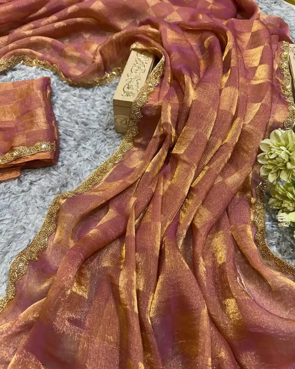 KF Arrival Peach Color Fendi Chiffon Pattern Hand Work Lace Saree Casual, Wedding, Festive, Events . Expected Delivery  4-6 Working Days @1999/- only                                                                                                                                             | Designer Sarees, Embroidered Sarees, Sarees, Bollywood Sarees, Creative Sarees, Ethnic Saree, Modern Digital sarees, Party Wear Sarees
