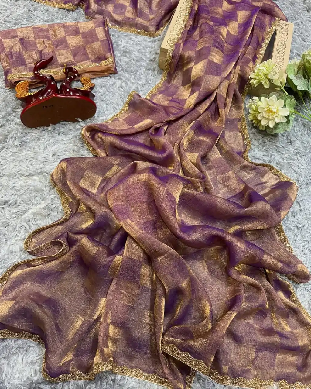 KF Arrival Wine Color Fendi Chiffon Pattern Hand Work Lace Saree Casual, Wedding, Festive, Events . Expected Delivery  4-6 Working Days @1999/- only                                                                                                                                             | Designer Sarees, Embroidered Sarees, Sarees, Bollywood Sarees, Creative Sarees, Ethnic Saree, Modern Digital sarees, Party Wear Sarees