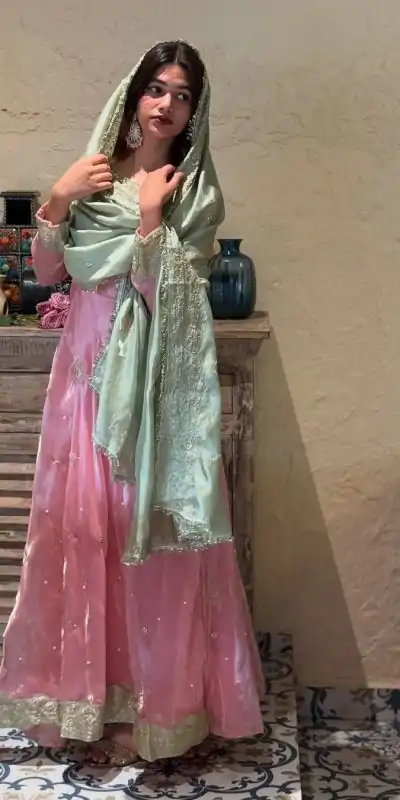 LG 1910 Peach Color Jimmy Choo Sequence Embroidery Rivet Moti Work Salwar Suit Casual, Wedding, Party, Festive, Events Etc.4-6 Working Days@ 2399/-only | Casual Suits, Jump Suits, Salwar suit, Creative suits, Designer Suits, Palazzo Suits, Party Wear Suits, Patiala Suits, Straight Suits