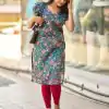 INLI Rashmika Blue Color Simmer Silk Office Wear Printed Kurti Casual, Wedding, Party, Festive, Events Etc. Expected Delivery 4-6 Working Days @1399/- | Kurti, Bollywood Kurti, Creative Kurtis, Designer Kurti, Party Wear Kurti, Selfie Kurti