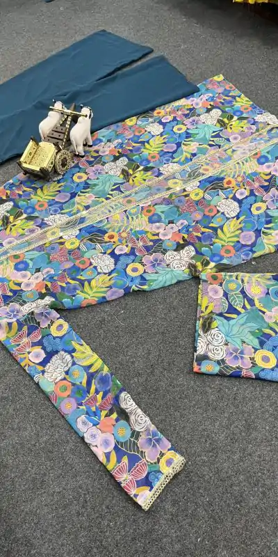 BD 1732 Green Fox Georgette Digital Print Work Salwar Suit Casual, Wedding, Party, Festive, Events Etc.4-6 Working Days@ 1899/-only | Casual Suits, Jump Suits, Salwar suit, Creative suits, Designer Suits, Palazzo Suits, Party Wear Suits, Patiala Suits, Straight Suits