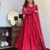 VLM 238 Red Color Star Georgette With Embroidery Work Anarkali Gown Casual, Wedding, Party, Festive, Events Etc.4-6 Working Days@ 1999/-only | Gowns, Bollywood Gowns, Creative Gowns, Designer Gowns, Embroidered Gowns, Party Wear Gowns