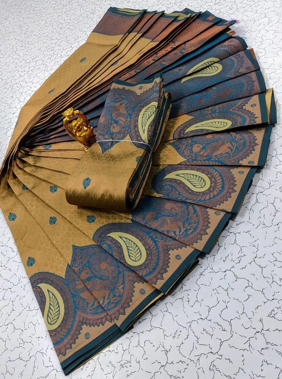 MS 471 Gold Color Soft Litchi Silk contrast border weaving design Saree Casual, Wedding, Festive, Events . Expected Delivery  4-6 Working Days @1399/- only | Designer Sarees, Embroidered Sarees, Sarees, Bollywood Sarees, Creative Sarees, Ethnic Saree, Modern Digital sarees, Party Wear Sarees