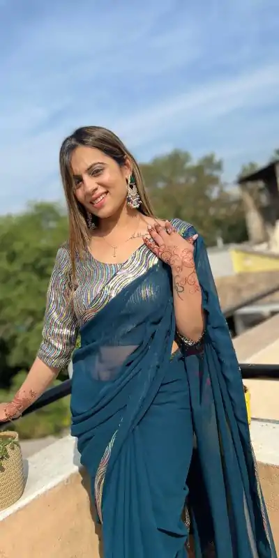 JR 579 Peacock Blue Color Georgette Sequence Work Lace With Peiping Saree Casual, Wedding, Festive, Events . Expected Delivery  4-6 Working Days @1649/- only                                                                                                                                             | Designer Sarees, Embroidered Sarees, Sarees, Bollywood Sarees, Creative Sarees, Ethnic Saree, Modern Digital sarees, Party Wear Sarees