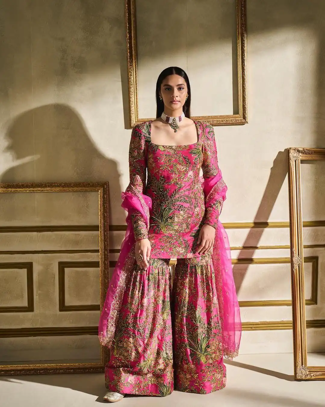 BD 1731 Pink Silk- Faux Georgette Digital Print Salwar Suit Casual, Wedding, Party, Festive, Events Etc.4-6 Working Days@ 1999/-only | Jump Suits, Salwar suit, Casual Suits, Creative suits, Designer Suits, Palazzo Suits, Party Wear Suits, Patiala Suits, Straight Suits