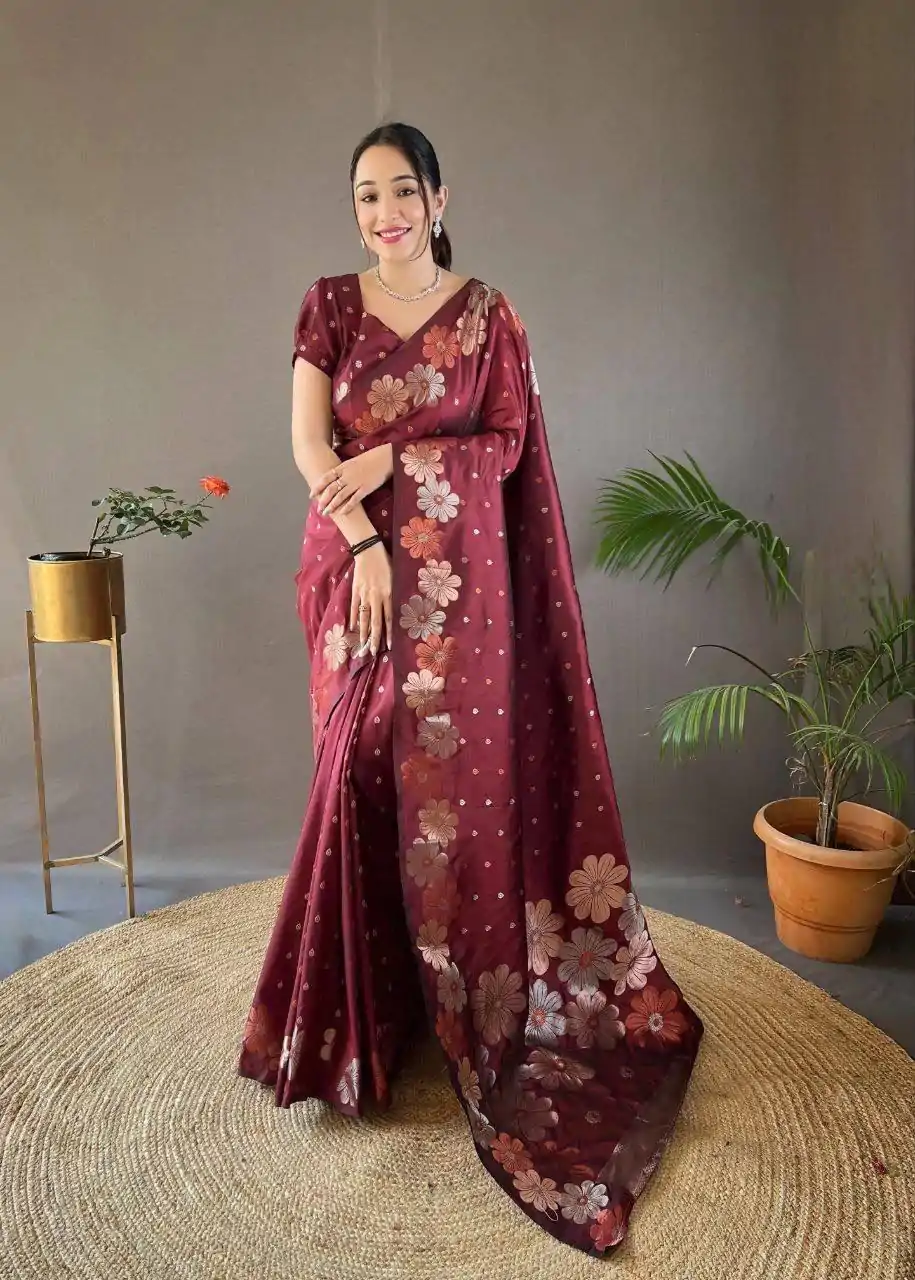 MS 482 Red Color Soft Litchi Silk Kubera Pattu Saree Casual, Wedding, Festive, Events . Expected Delivery  4-6 Working Days @1249/- only                                                                                                                                           | Designer Sarees, Embroidered Sarees, Sarees, Bollywood Sarees, Creative Sarees, Ethnic Saree, Modern Digital sarees, Party Wear Sarees