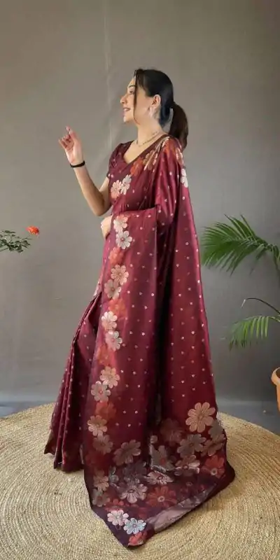 MS 482 Red Color Soft Litchi Silk Kubera Pattu Saree Casual, Wedding, Festive, Events . Expected Delivery  4-6 Working Days @1249/- only                                                                                                                                           | Designer Sarees, Embroidered Sarees, Sarees, Bollywood Sarees, Creative Sarees, Ethnic Saree, Modern Digital sarees, Party Wear Sarees