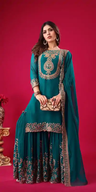 SRK 5242 Blue Faux Georgette Embroidery Sequence Work Salwar Suit  Casual, Wedding, Party, Festive, Events Etc.4-6 Working Days@ 2099/-only | Casual Suits, Jump Suits, Salwar suit, Creative suits, Designer Suits, Palazzo Suits, Party Wear Suits, Patiala Suits, Straight Suits