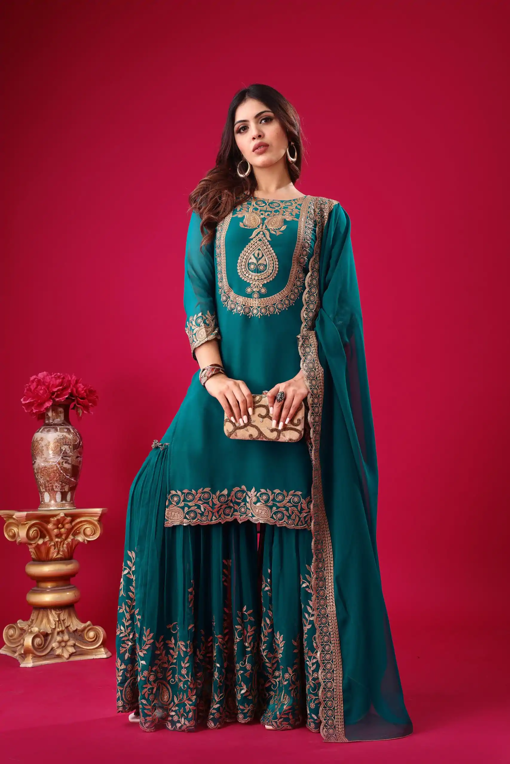 SRK 5242 Blue Faux Georgette Embroidery Sequence Work Salwar Suit  Casual, Wedding, Party, Festive, Events Etc.4-6 Working Days@ 2099/-only | Casual Suits, Jump Suits, Salwar suit, Creative suits, Designer Suits, Palazzo Suits, Party Wear Suits, Patiala Suits, Straight Suits