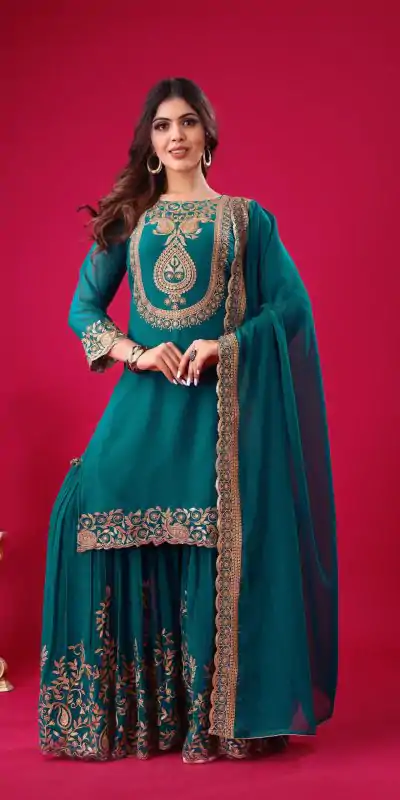 SRK 5242 Blue Faux Georgette Embroidery Sequence Work Salwar Suit  Casual, Wedding, Party, Festive, Events Etc.4-6 Working Days@ 2099/-only | Casual Suits, Jump Suits, Salwar suit, Creative suits, Designer Suits, Palazzo Suits, Party Wear Suits, Patiala Suits, Straight Suits
