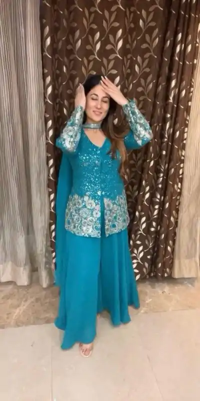 LG 1925 Blue Color georgette Sequence Embroidery Work Salwar Suit Casual, Wedding, Party, Festive, Events Etc.4-6 Working Days@ 1999/-only | Casual Suits, Jump Suits, Salwar suit, Creative suits, Designer Suits, Palazzo Suits, Party Wear Suits, Patiala Suits, Straight Suits