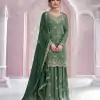 FC 69541 Green Color Chinon Multi Coding Work Salwar Suit Casual, Wedding, Party, Festive, Events Etc.4-6 Working Days@ 2749/-only | Casual Suits, Jump Suits, Salwar suit, Creative suits, Designer Suits, Palazzo Suits, Party Wear Suits, Patiala Suits, Straight Suits