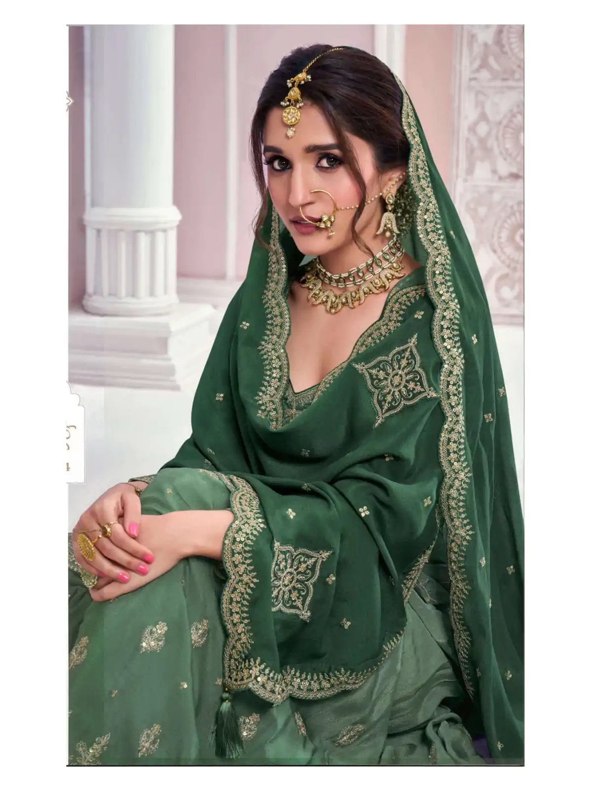 FC 69541 Green Color Chinon Multi Coding Work Salwar Suit Casual, Wedding, Party, Festive, Events Etc.4-6 Working Days@ 2749/-only | Casual Suits, Jump Suits, Salwar suit, Creative suits, Designer Suits, Palazzo Suits, Party Wear Suits, Patiala Suits, Straight Suits
