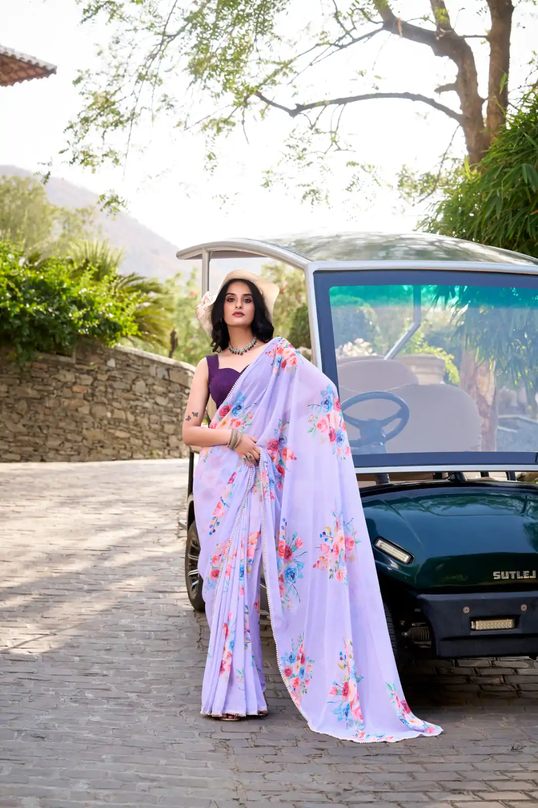 YNF 7041 Light Purple Color Weightless Marble Floral Printed Saree Casual, Wedding, Festive, Events . Expected Delivery  4-6 Working Days @1549/- only                                                                                                                                           | Designer Sarees, Embroidered Sarees, Sarees, Bollywood Sarees, Creative Sarees, Ethnic Saree, Modern Digital sarees, Party Wear Sarees