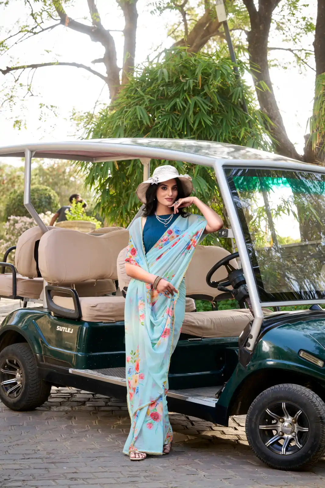 YNF 7041 Sky blue Color Weightless Marble Floral Printed Saree Casual, Wedding, Festive, Events . Expected Delivery  4-6 Working Days @1549/- only                                                                                                                                         | Designer Sarees, Embroidered Sarees, Sarees, Bollywood Sarees, Creative Sarees, Ethnic Saree, Modern Digital sarees, Party Wear Sarees