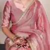 YNF 7114 Pink Color Tissue Shimmer Zari Weaving Work Saree Casual, Wedding, Festive, Events . Expected Delivery  4-6 Working Days @1699/- only                                                                                                                   | Designer Sarees, Embroidered Sarees, Sarees, Bollywood Sarees, Creative Sarees, Ethnic Saree, Modern Digital sarees, Party Wear Sarees