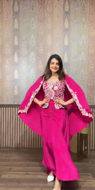 LG 1935 Pink Color Chinon Sequence Embroidery Work Dhoti Suit Casual, Wedding, Festive, Events. Expected Delivery 4-6 Working Days @1999/- only | Casual Suits, Jump Suits, Salwar suit, Creative suits, Designer Suits, Palazzo Suits, Party Wear Suits, Patiala Suits, Straight Suits
