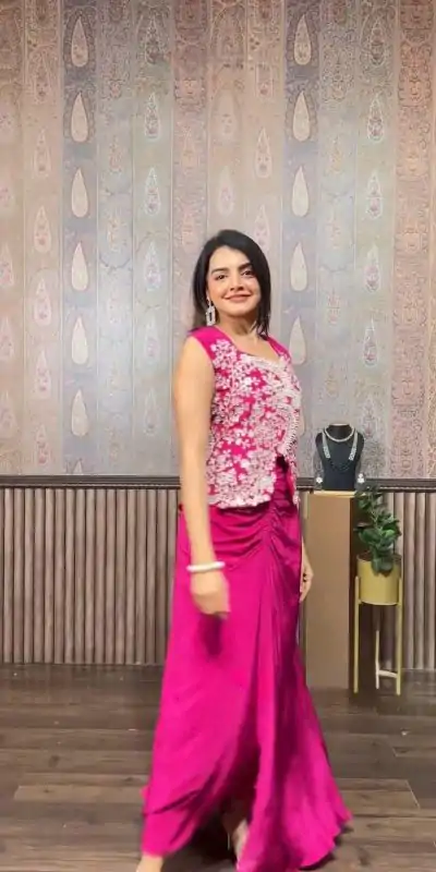 LG 1935 Pink Color Chinon Sequence Embroidery Work Dhoti Suit Casual, Wedding, Festive, Events. Expected Delivery 4-6 Working Days @1999/- only | Casual Suits, Jump Suits, Salwar suit, Creative suits, Designer Suits, Palazzo Suits, Party Wear Suits, Patiala Suits, Straight Suits
