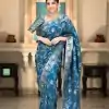 MB 494 Blue Color Soft Litchi Silk All Over Weaving Saree Casual, Wedding, Festive, Events . Expected Delivery  4-6 Working Days @1199/- only                                                                                                                                             | Designer Sarees, Embroidered Sarees, Sarees, Bollywood Sarees, Creative Sarees, Ethnic Saree, Modern Digital sarees, Party Wear Sarees