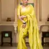 MB 494 Lemon Yellow Color Soft Litchi Silk All Over Weaving Saree Casual, Wedding, Festive, Events . Expected Delivery  4-6 Working Days @1199/- only                                                                                                                                             | Designer Sarees, Embroidered Sarees, Sarees, Bollywood Sarees, Creative Sarees, Ethnic Saree, Modern Digital sarees, Party Wear Sarees