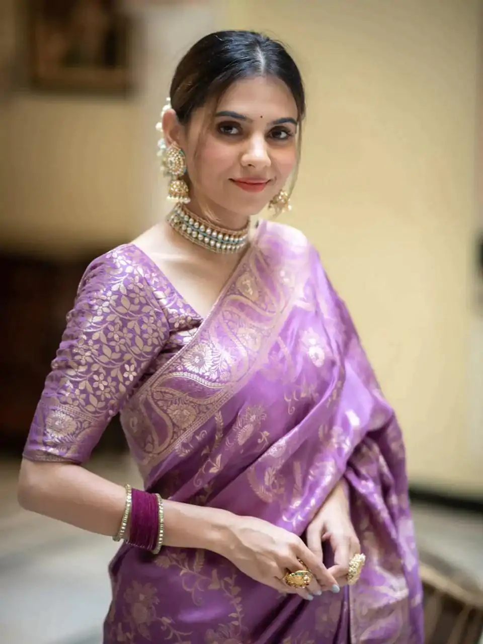 MB 494 Purple Color Soft Litchi Silk All Over Weaving Saree Casual, Wedding, Festive, Events . Expected Delivery  4-6 Working Days @1199/- only                                                                                                                                             | Designer Sarees, Embroidered Sarees, Sarees, Bollywood Sarees, Creative Sarees, Ethnic Saree, Modern Digital sarees, Party Wear Sarees