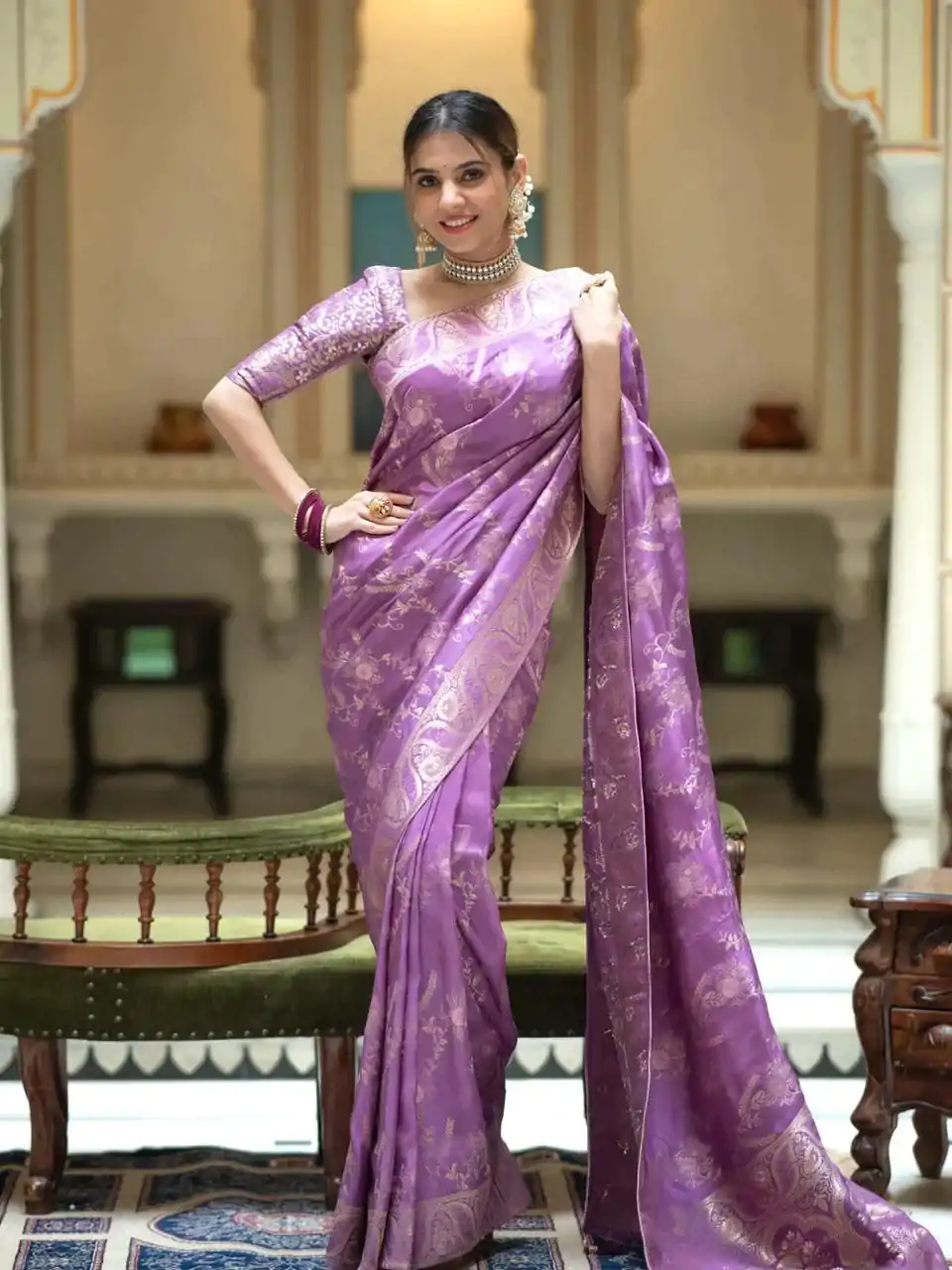 MB 494 Purple Color Soft Litchi Silk All Over Weaving Saree Casual, Wedding, Festive, Events . Expected Delivery  4-6 Working Days @1199/- only                                                                                                                                             | Designer Sarees, Embroidered Sarees, Sarees, Bollywood Sarees, Creative Sarees, Ethnic Saree, Modern Digital sarees, Party Wear Sarees