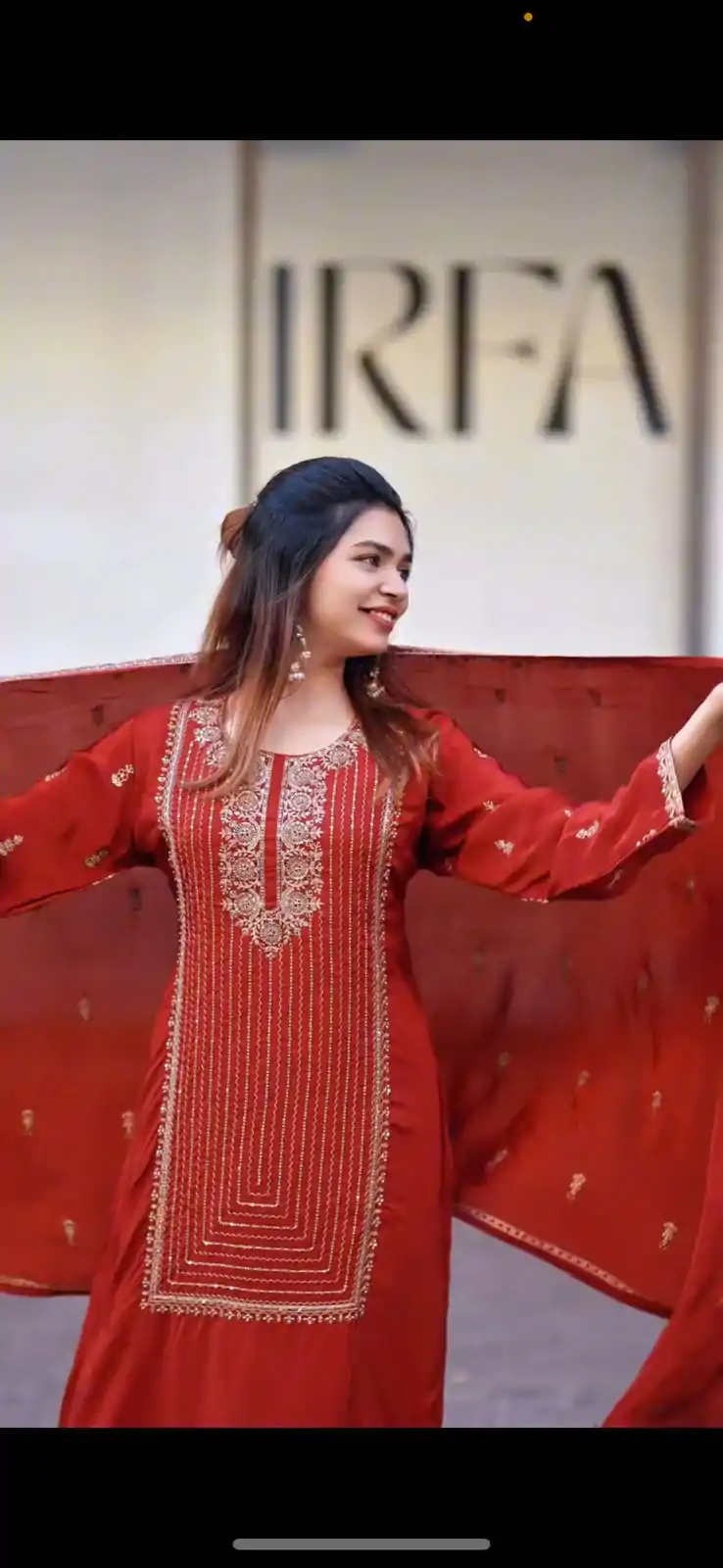 VLM 268 Red Color Georgette With Embroidery Work Salwar Suit Casual, Wedding, Festive, Events . Expected Delivery  4-6 Working Days @2099/- only      | Casual Suits, Jump Suits, Salwar suit, Creative suits, Designer Suits, Palazzo Suits, Party Wear Suits, Patiala Suits, Straight Suits