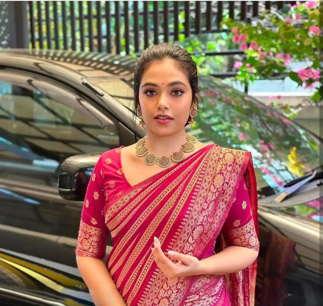 MS 503 Red Color Soft Litchi Silk On All Over Saree Casual, Wedding, Festive, Events . Expected Delivery  4-6 Working Days @1199/- only                                                                                                                                             | Designer Sarees, Embroidered Sarees, Sarees, Bollywood Sarees, Creative Sarees, Ethnic Saree, Modern Digital sarees, Party Wear Sarees